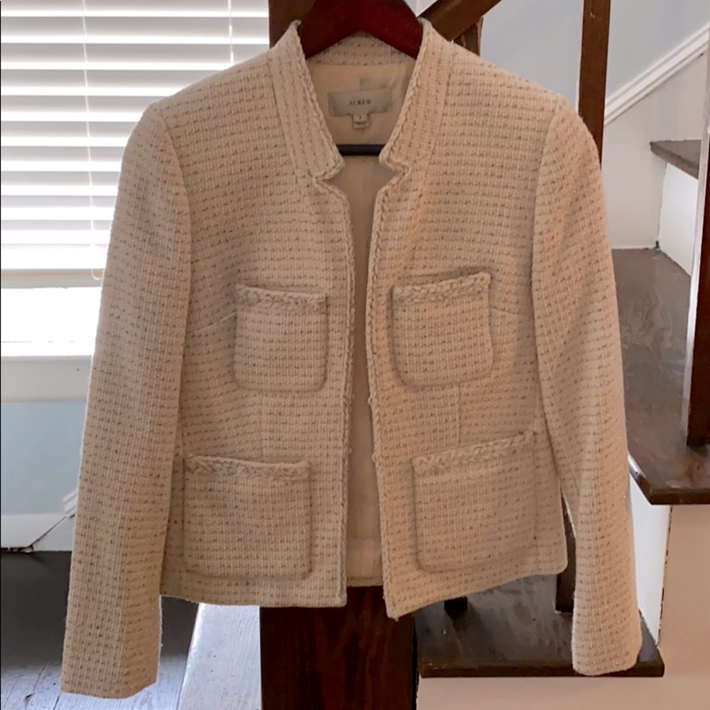 J.Crew Gold Stitch Tweed Jacket